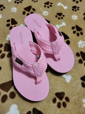Pink Braided Thong Sandals for Women